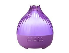 Hütermann S01 aroma difuzér fialová 350 ml - ultrazvukový, 7 barev LED, dálkové ovládání