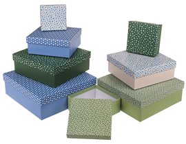Dárkové krabičky v různých barvách, minimalistické