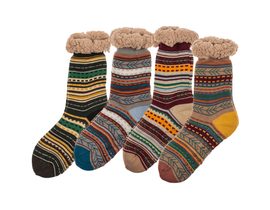 Pohodlné dámské ponožky, podzimní barvy II, univerzální velikost, 140 g, 100% Polyakryl, 4 různé barvy s hlavičkovou kartou