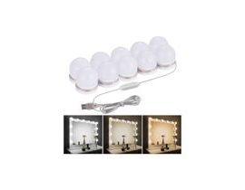 Přídavná LED světla pro kosmetická a make-up zrcadla - 10 ks LED