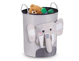 Košík na hračky Nukido - šedý slon