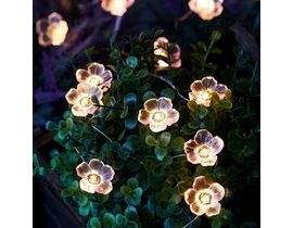 Solární světelný řetěz - květiny