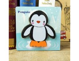 Dřevěné puzzle pro nejmenší - tučňák