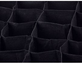 Textilní organizér do zásuvky na prádlo 12 přihrádek - černý