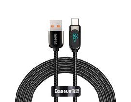 Baseus Kabel displeje USB na Type-C, 66W, 2 m (černý)