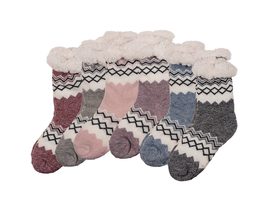 Dámské pohodlné ponožky, mělírované, univerzální velikost, 140 g, 100% polyakryl, 6 barev mix, s hlavičkovou kartou
