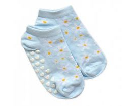 Dětské ponožky s ABS Květinky - sv. modré