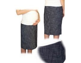 Be MaaMaa Těhotenská sportovní sukně s kapsami melírovaná - granát, vel. XXL