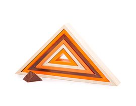 Bigjigs Baby Dřevěné skládací trojúhelníky