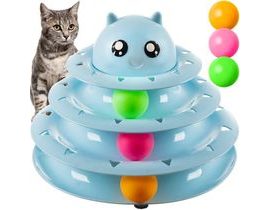 Hračka pro kočku - věž s míčky