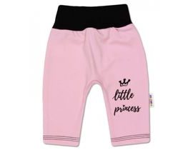 Baby Nellys Bavlněné tepláčky, růžové, vel. 68 - Little Princess