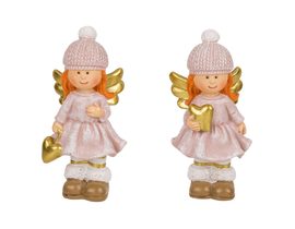 Andělíčci, vánoce, s kloboukem, vyrobené z polyresinu, 7 cm, různé,