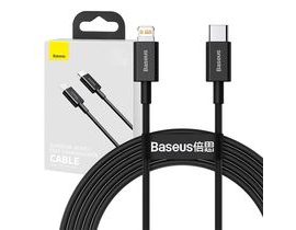 Kabel Baseus Superior Series USB-C na iP, 20W, PD, 2m (černý)