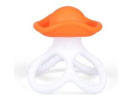 GiliGums Zklidňující silikonové kousátko Chobotnice, oranžové