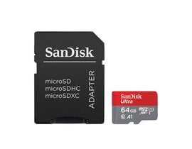 Paměťová karta SanDisk ULTRA ANDROID microSDXC 64 GB 140MB/s A1 Cl.10 UHS-I + ADAPTÉR