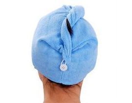 Rychleschnoucí turban na hlavu - modrý