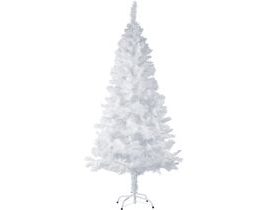 tectake 402821 umělý vánoční stromek bílý s kovovým stojanem