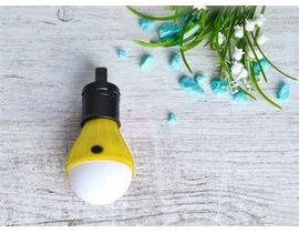 Turistická LED lampa na baterie žlutá - žárovka