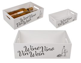 Dřevěná krabička, Wine Wein Vino Vin,