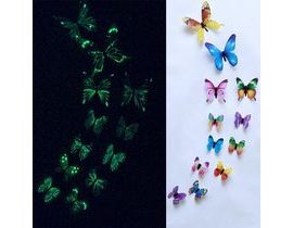 Fluorescenční svítící motýli - 12 ks APT (Mix barev)