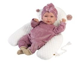 Llorens 74118 NEW BORN - realistická panenka miminko se zvuky a měkkým látkovým tělem - 42 cm