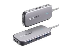 7v1 Blitzwolf BW-TH5 Rozbočovač USB-C na 3xUSB 3.0, HDMI, USB-C PD, SD, microSD