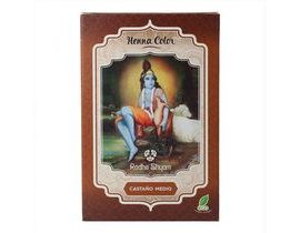 Polopermanentní barva Henna Radhe Shyam Středně intenzivní kaštanová (100 g)