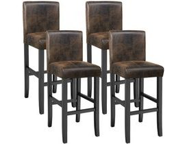 tectake 403511 4 barové židle dřevěné