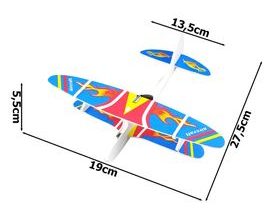 Polystyrénové letadlo s LED a elektromotorem - 27,5 cm