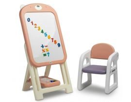 Dětská magnetická tabule se stolečkem TOYZ TED - růžová