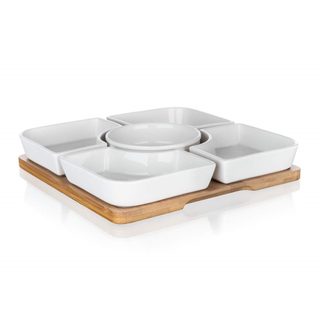 BANQUET Sada misek BRILLANTE Bamboo 24,5 x 24,5 x 4,5 cm, 5 + 1 ks