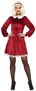 Moderní čarodějnice - Červené šaty Kostým pro dospělé ženy Velikost L 14-16