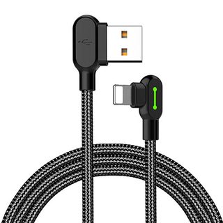 Úhlový kabel USB Lightning Mcdodo CA-4671 LED, 1,2 m (černý)