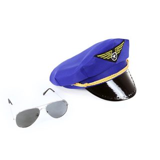 Sada čepice pilot s brýlemi pro dospělé