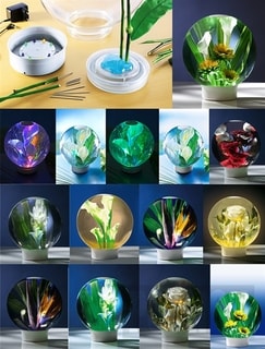 LED svítící váza Koule
