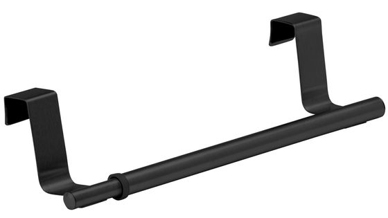 Wenko Nastavitelný nerezový držák na utěrky 22-35 cm, černý
