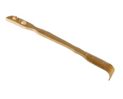 Bambusové drbátko s masážními válečky