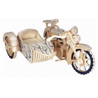 Woodcraft Dřevěné 3D puzzle motorka trojkolka Saidkára