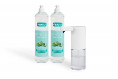 Automatický dávkovač mýdla včetně 2 l dezinfekčního gelu