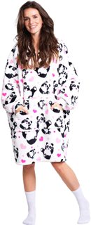 Cozy Noxxiez CH354 Panda - hřejivá televizní mikinová deka s kapucí pro teenagery a dospělé