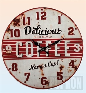 Kovové hodiny "Delicious Coffee II"