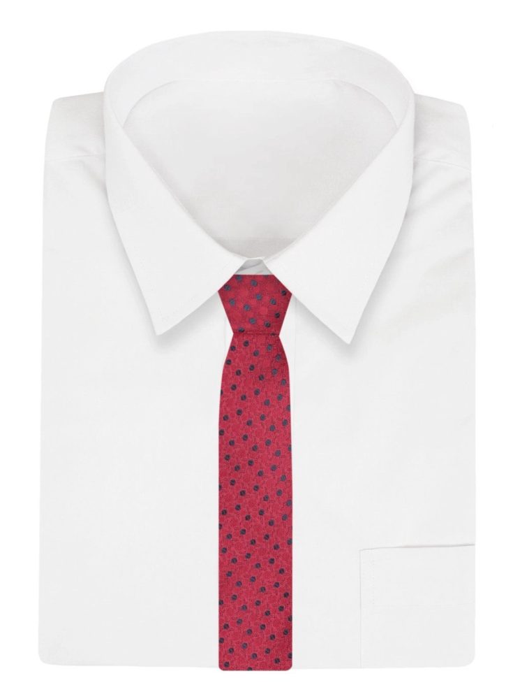Červená kravata s puntíky Angelo di Monti