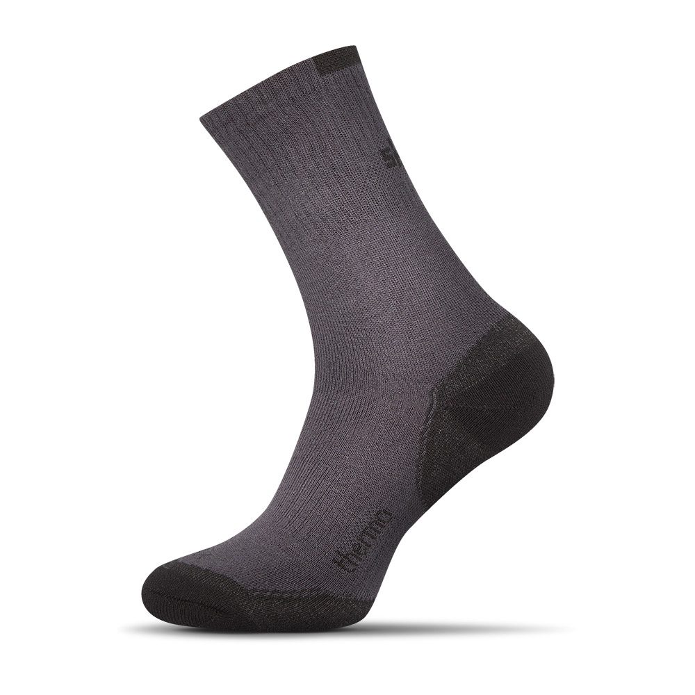 Termo bavlněné tmavě šedé ponožky