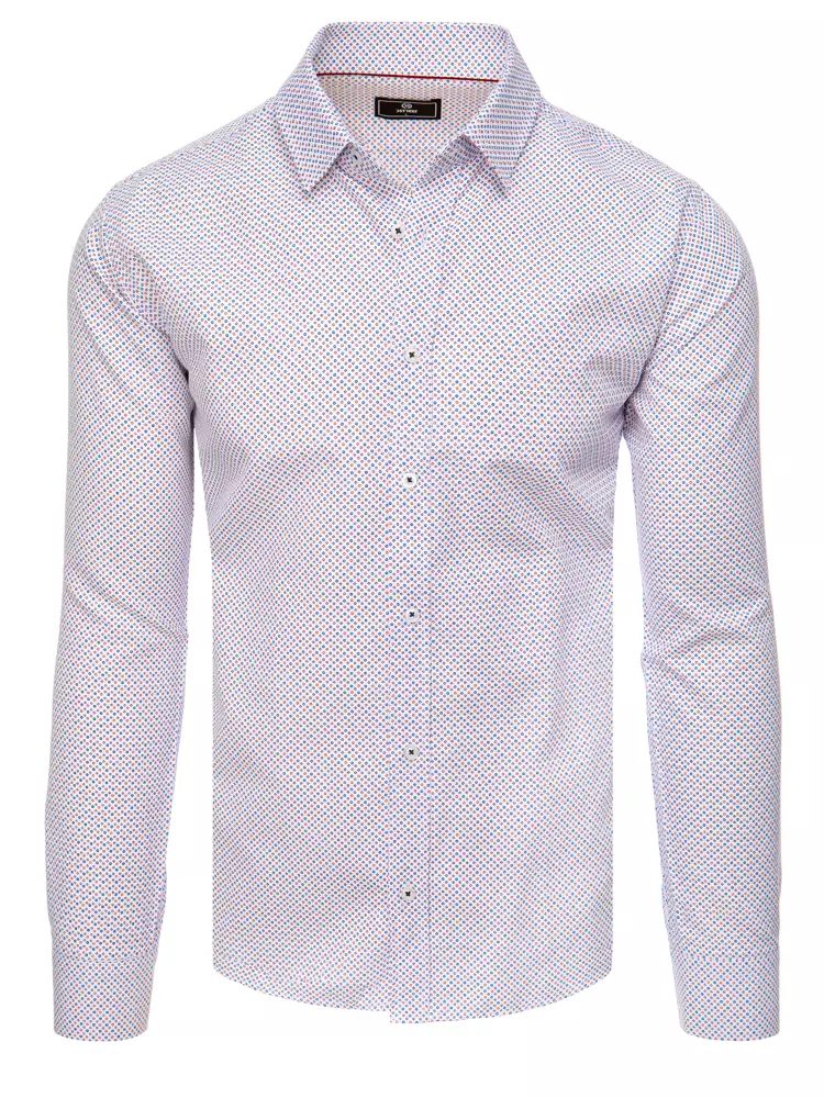 Trendy vzorovaná bílá košile