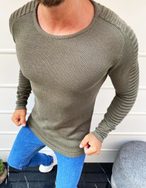 Trendový khaki svetr