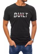 Černé tričko s nápisem Built