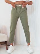 Dámské zelené látkové kalhoty Erlon