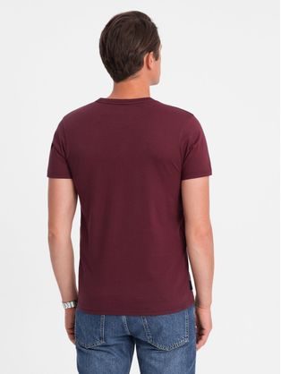 Zajímavé tričko s ozdobnou kapsou světle hnědé V7 TSPT-0154