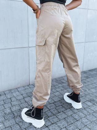 Elegantní dámské kamelové kalhoty Lara
