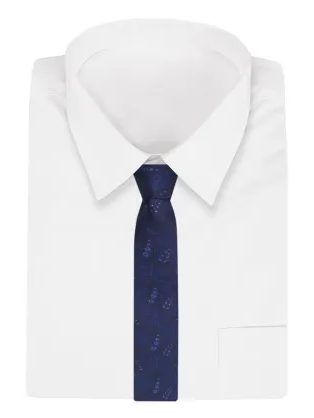 Tmavě modrá pánská kravata s paisley vzorem